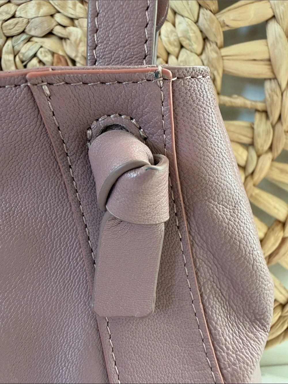 Lucky Brand Gryn Hobo Leather Purse Dusty Rose Mauve